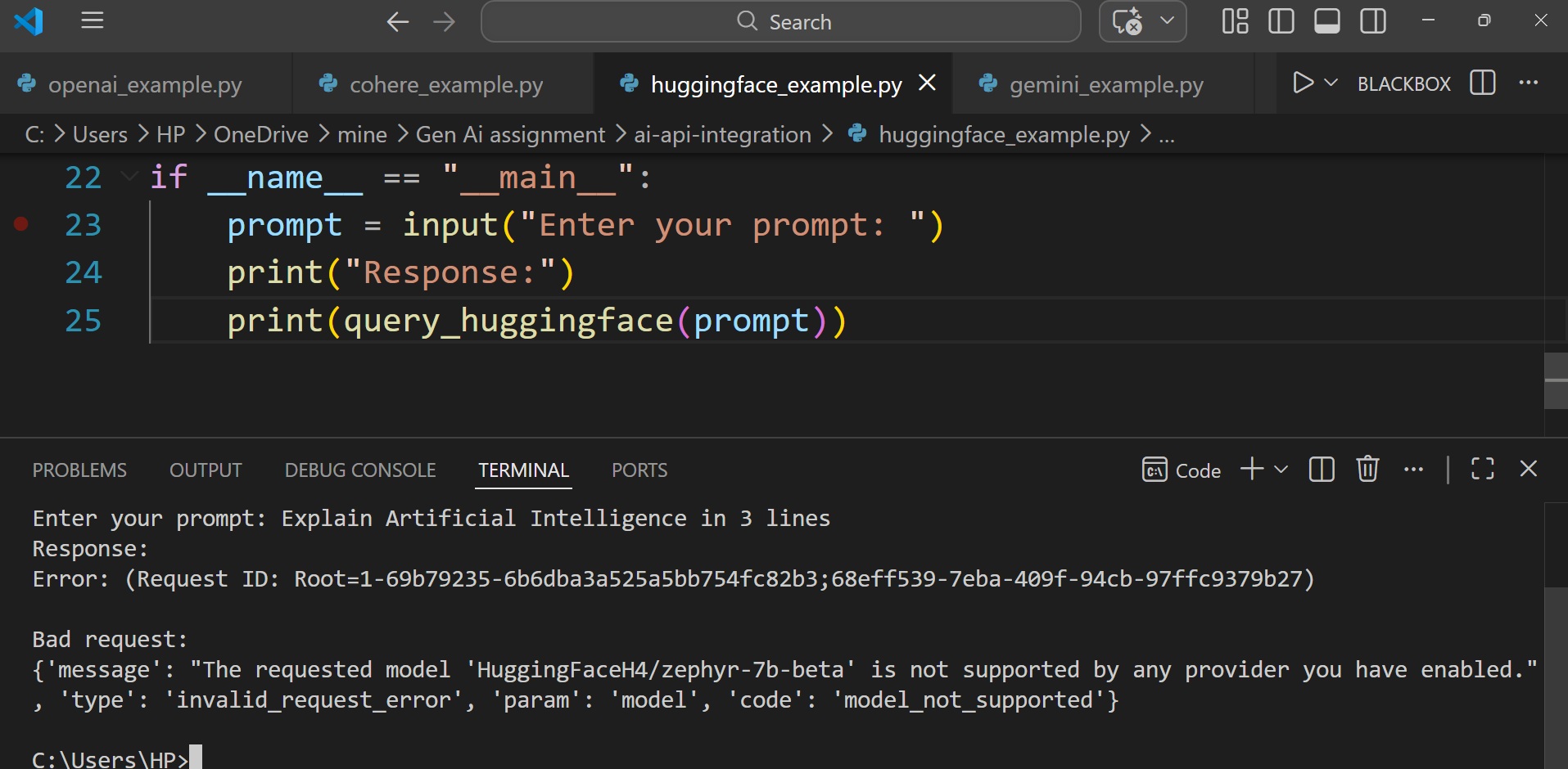 AI API Integration Project | ai-api-integration